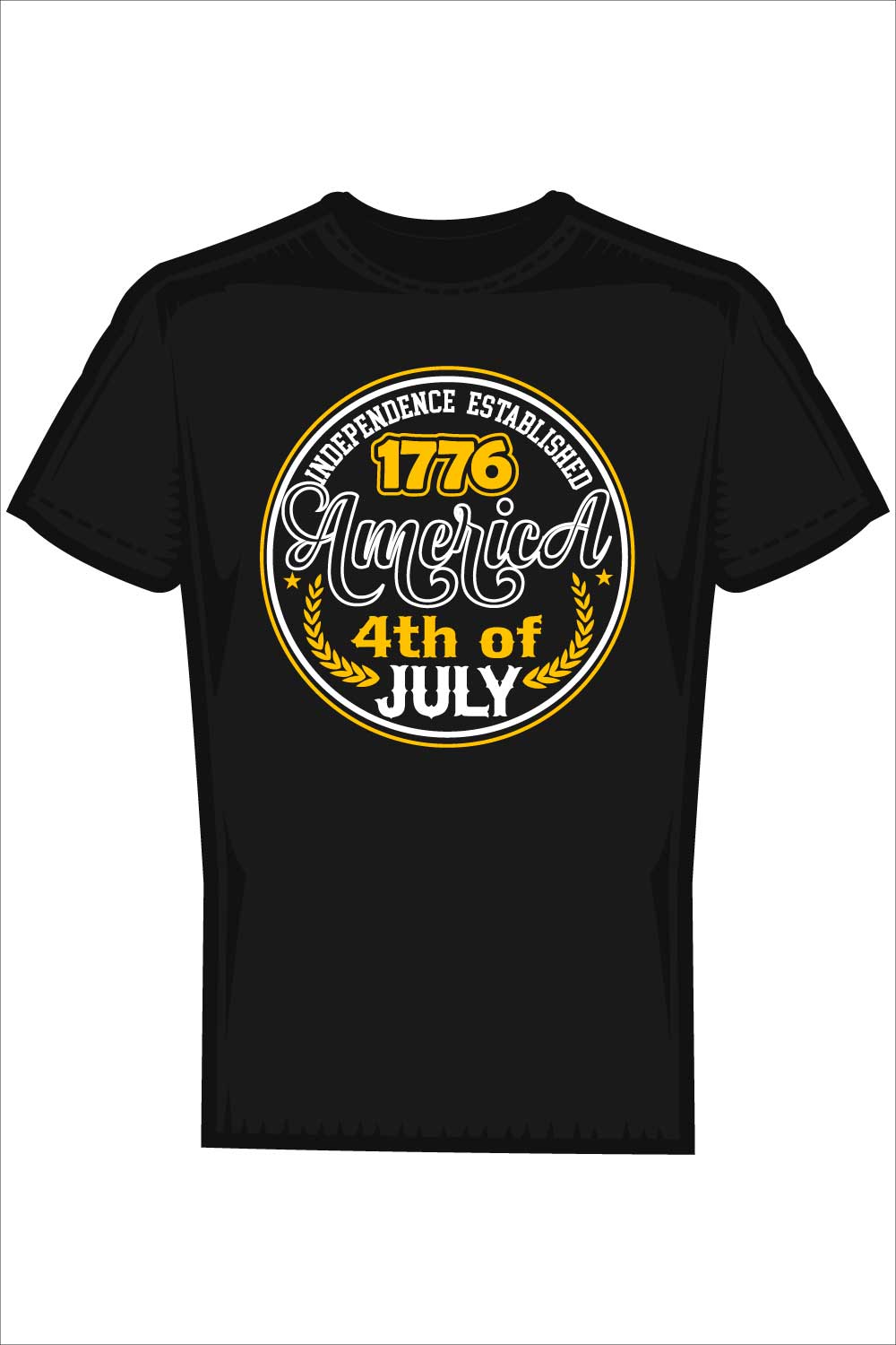 4th July American Independence day t-shirt design vector pinterest preview image.