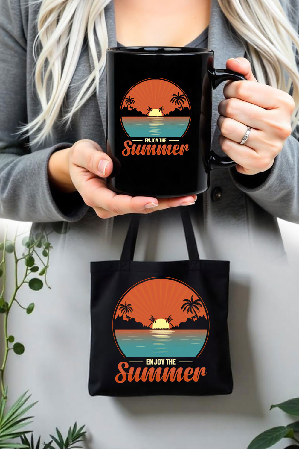 Summer Vibes t shirt design – Creative Design Bundle pinterest preview image.