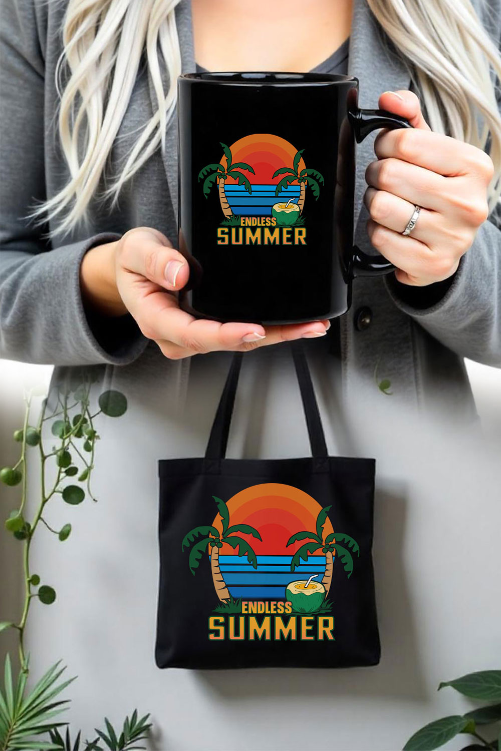 Summer Vibes t shirt design – Creative Design Bundle pinterest preview image.