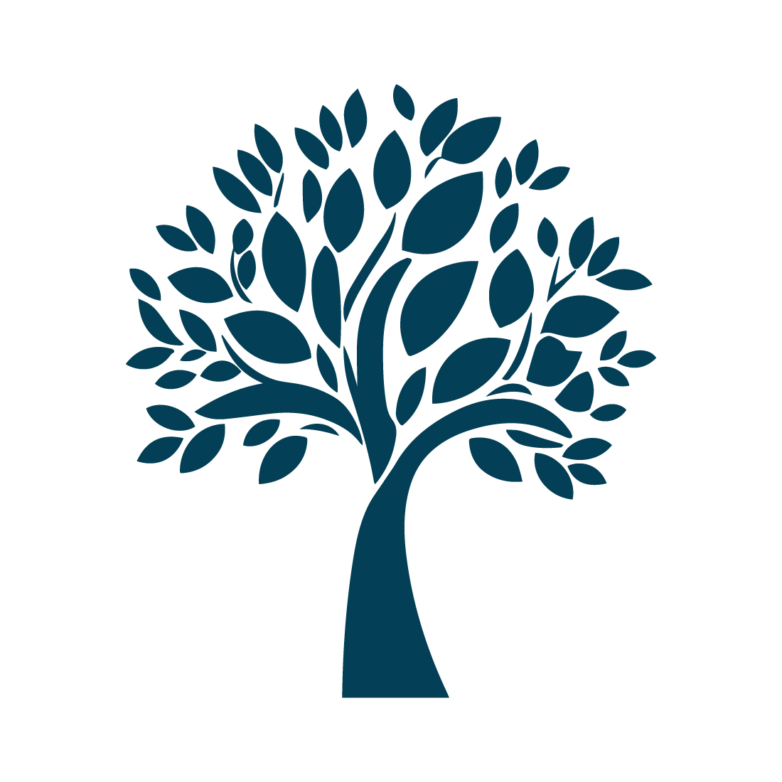 Minimalist Tree of Life Vector Logo – Modern Silhouette Design preview image.