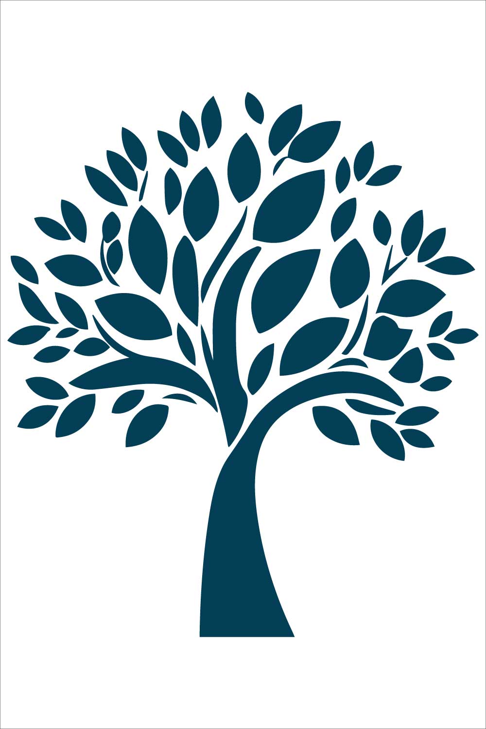 Minimalist Tree of Life Vector Logo – Modern Silhouette Design pinterest preview image.