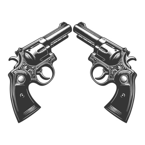 Revolver Rifle Vector Illustration – Vintage Engraved Gun Design cover image.