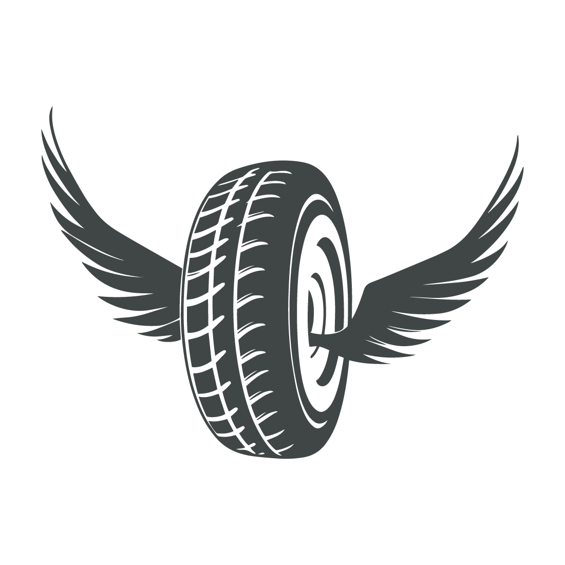 Hand drawn tire shop logo design cover image.