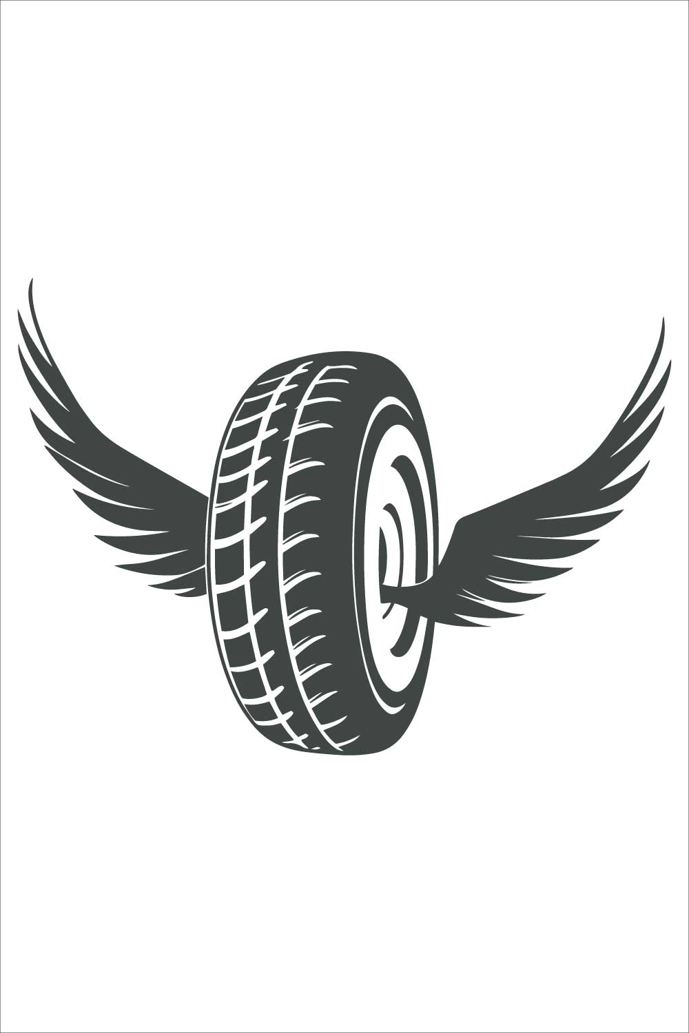 Hand drawn tire shop logo design pinterest preview image.