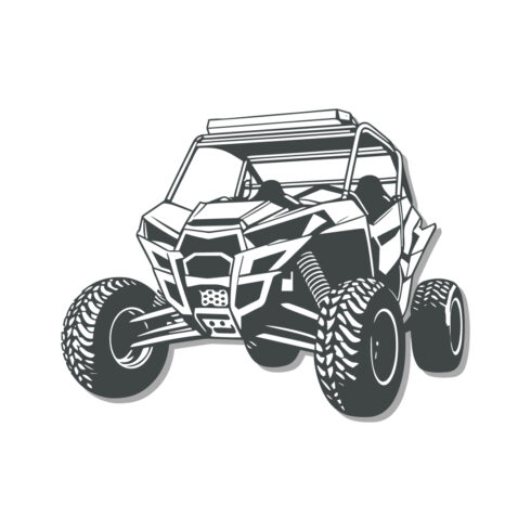 UTV buggy vehicle illustration logo vector cover image.