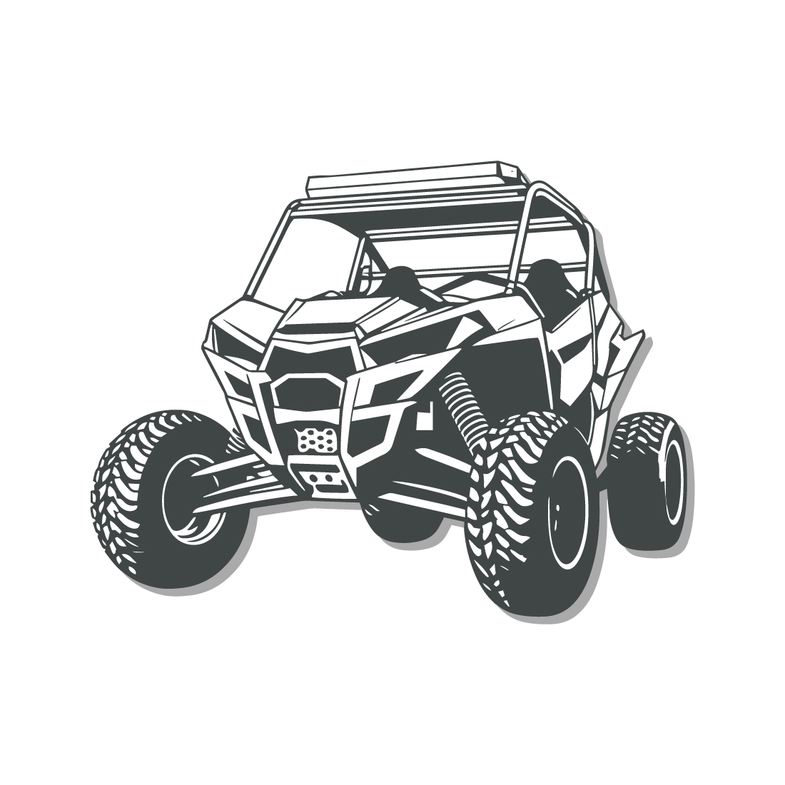 UTV buggy vehicle illustration logo vector preview image.