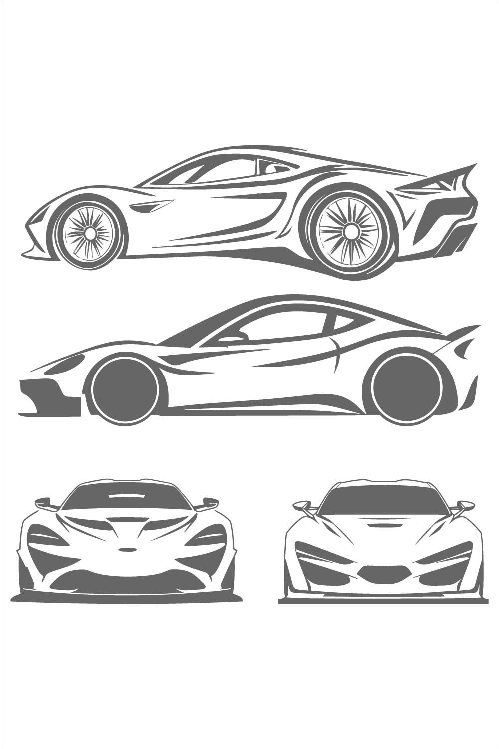 decorative silhouettes of great cars pinterest preview image.