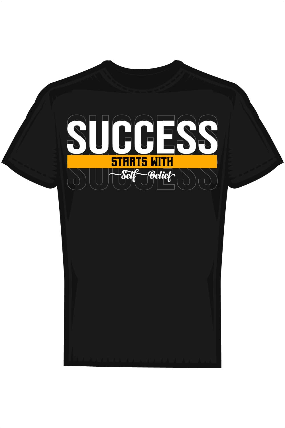 Motivational Typography T-shirt Design Vector pinterest preview image.