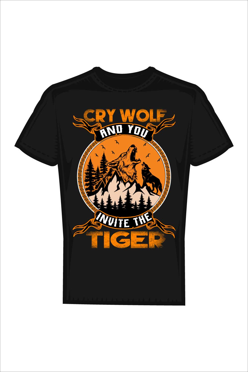 Wild wolf head shirt design vector illustration pinterest preview image.