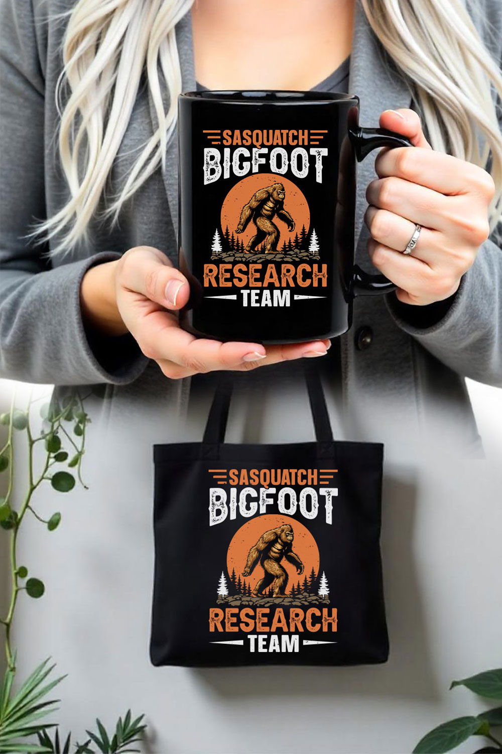 Bigfoot Themed T-shirt And Others Design Merchandise Design pinterest preview image.