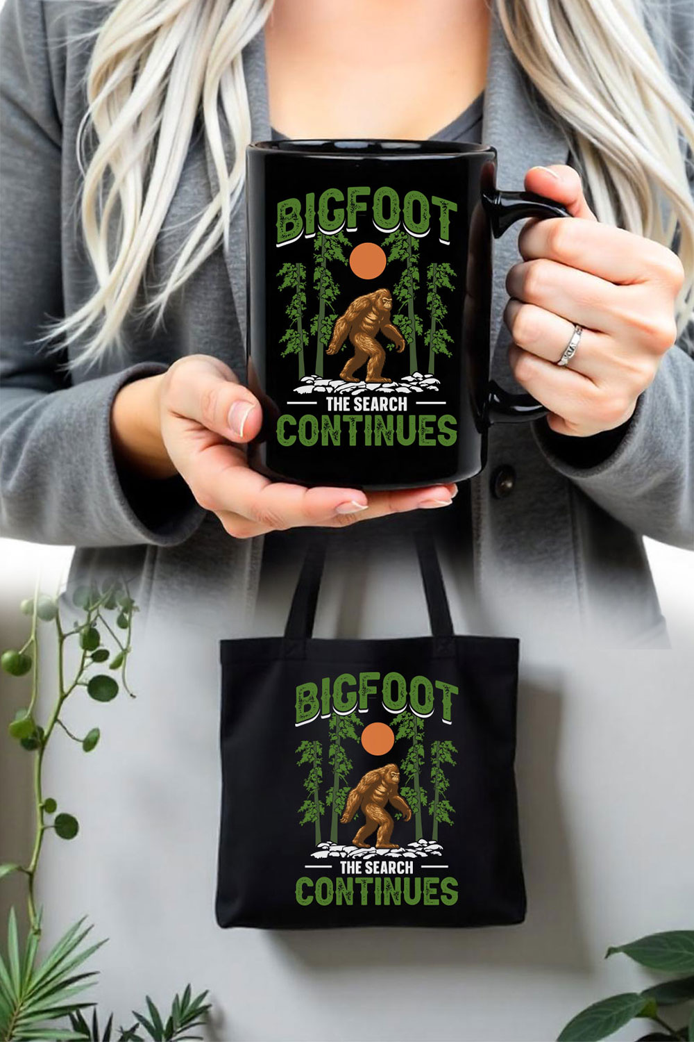 Bigfoot Themed T-shirt And Others Design Merchandise Design pinterest preview image.