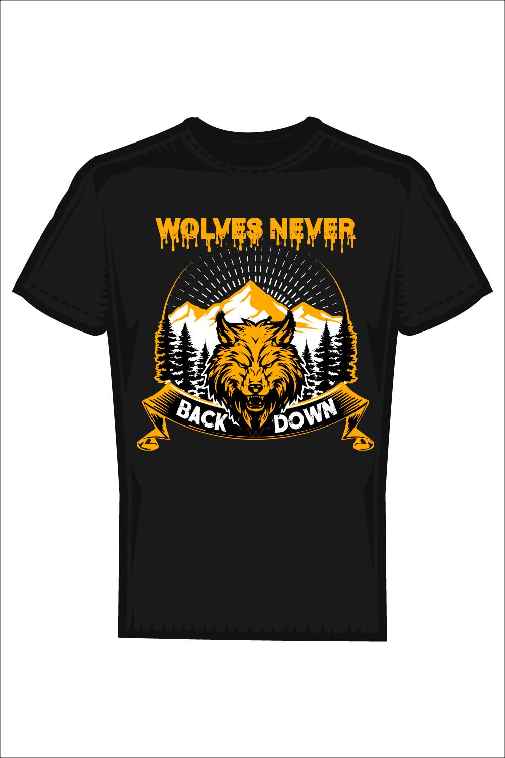 Wild wolf head shirt design vector illustration pinterest preview image.