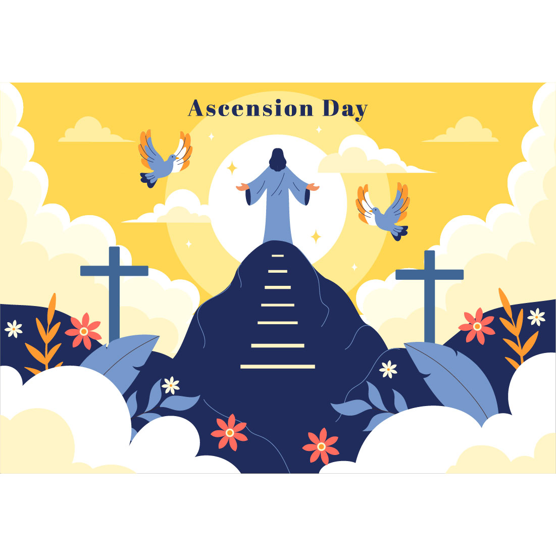 9 Christian Ascension Day Illustration cover image.