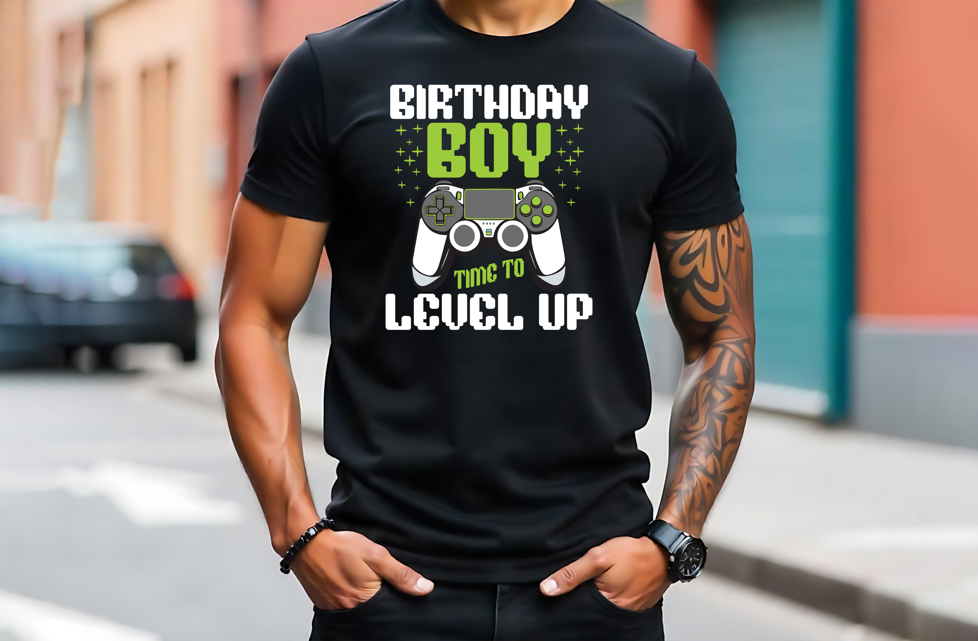 birthday boy time to level up in video game graphic design black male t shirt 430