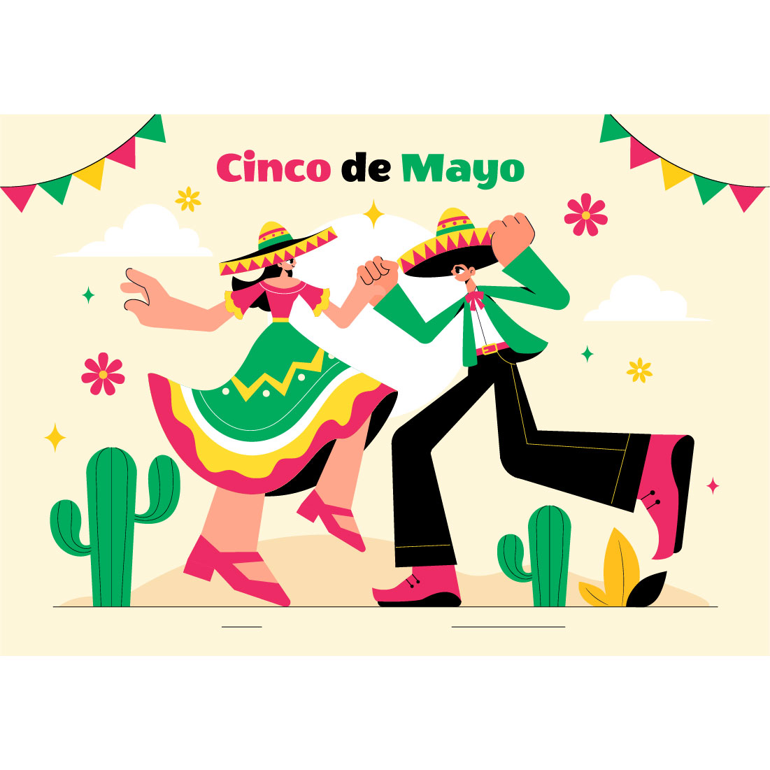 9 Cinco de Mayo Celebration Illustration preview image.