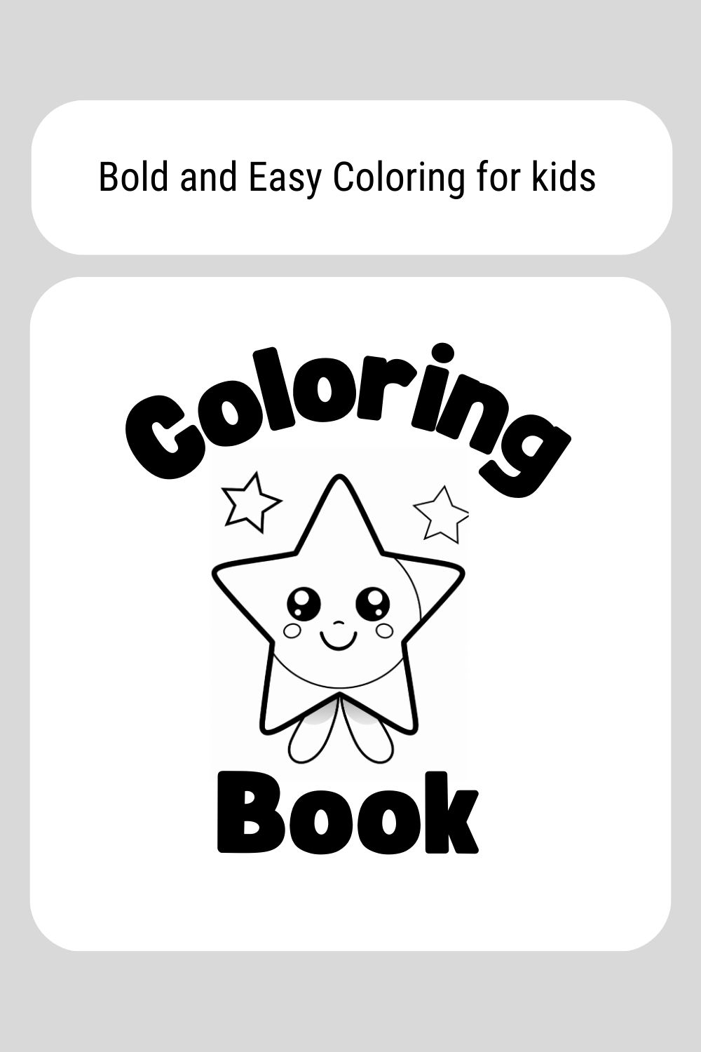 Bold and Easy Coloring for kids Pages 290 pinterest preview image.