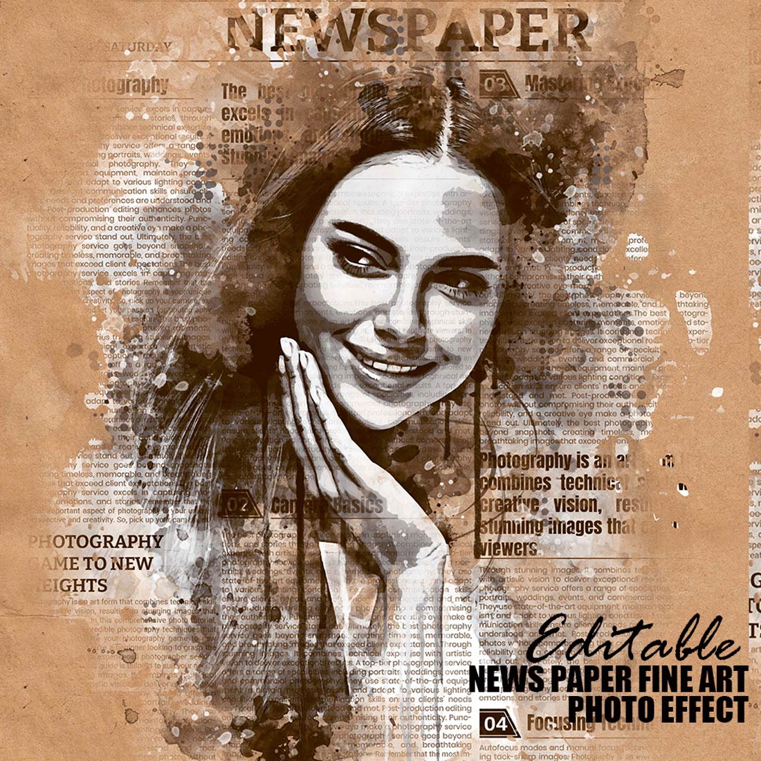 News Paper Fine Art Photo Effect cover image.