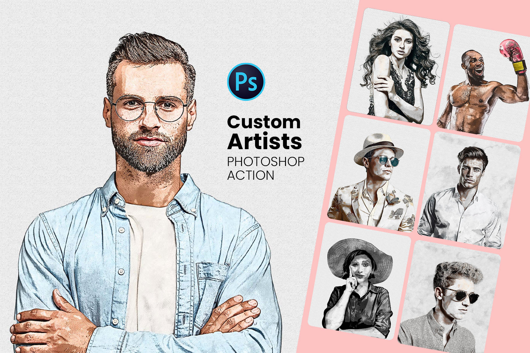 custom photoshop actions for artists cover 581