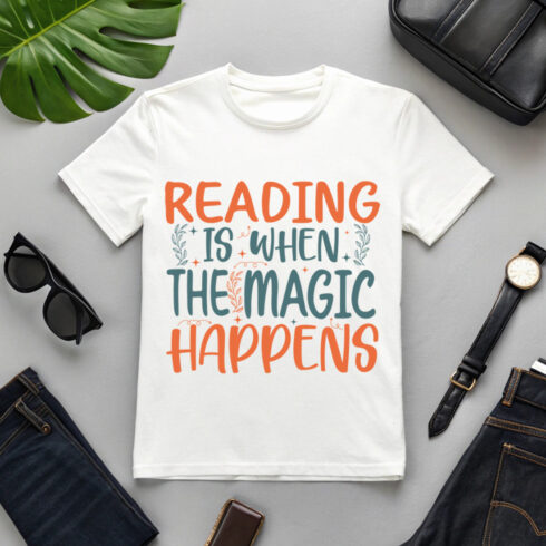 Cute Bookish Typography Graphic - Perfect for T-Shirts and Merch cover image.