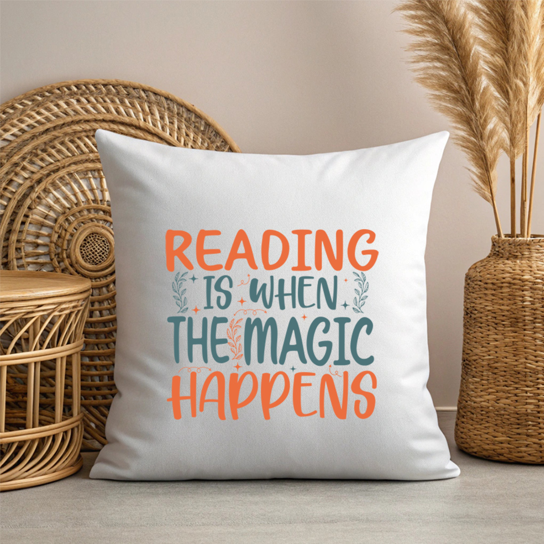 cute bookish typography graphic perfect for t shirts and merch 3 with pillow mock up 298