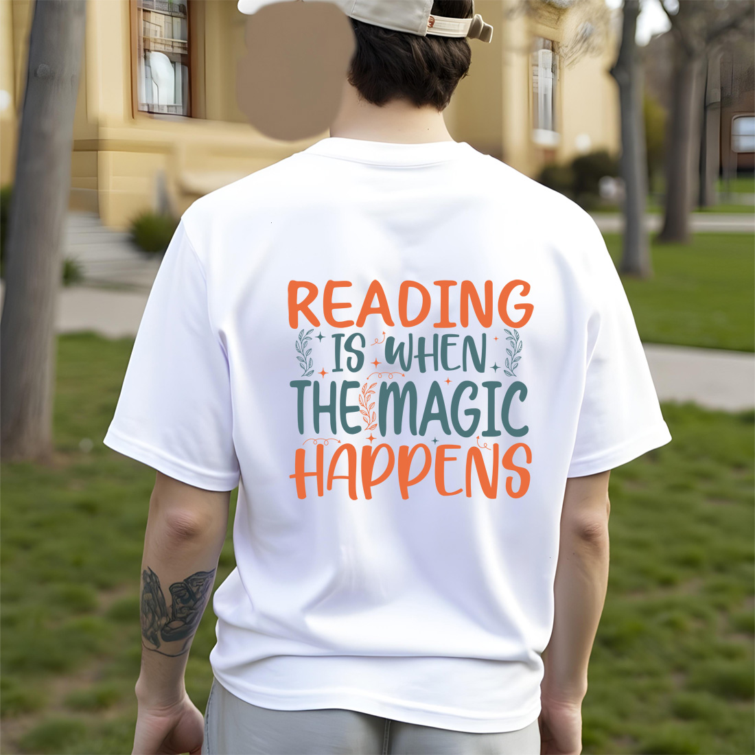 cute bookish typography graphic perfect for t shirts and merch 6 t shirt mock up 617