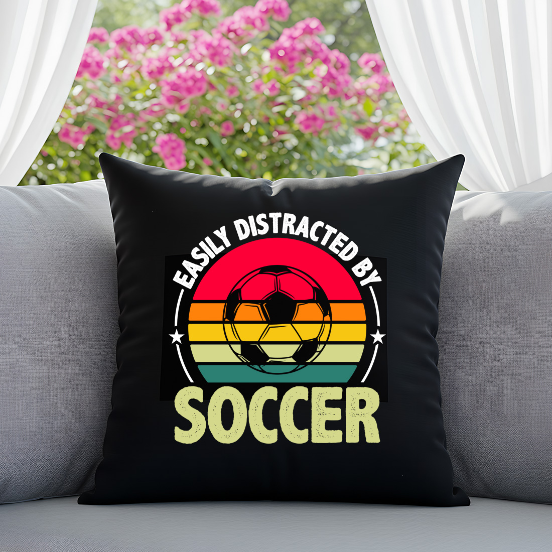 easily distracted by soccer black bag 617