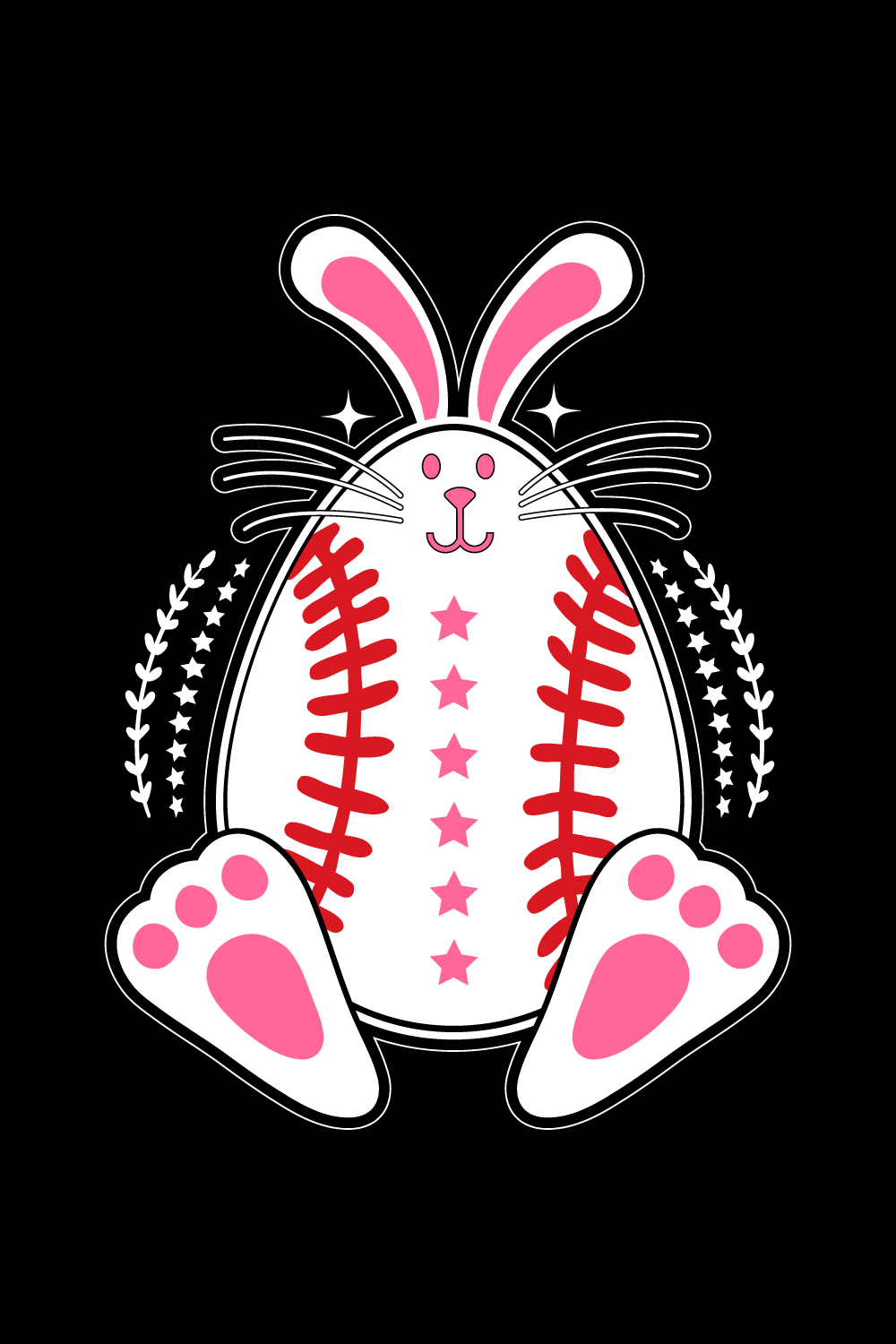 Baseball Bunny Icon – Cute Sports-Themed Easter Design pinterest preview image.