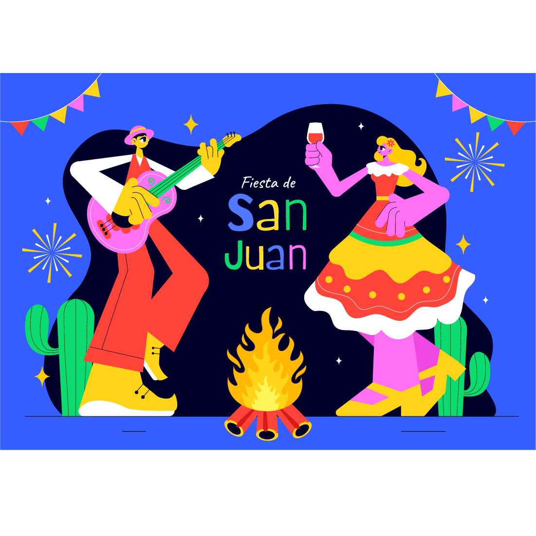 9 Fiesta de San Juan Illustration preview image.