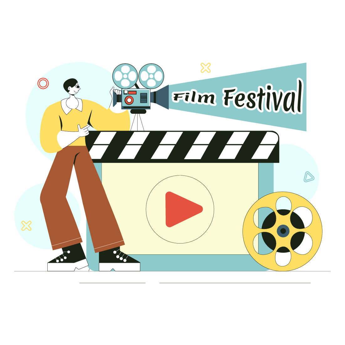 9 Cinematic Film Festival Illustration preview image.