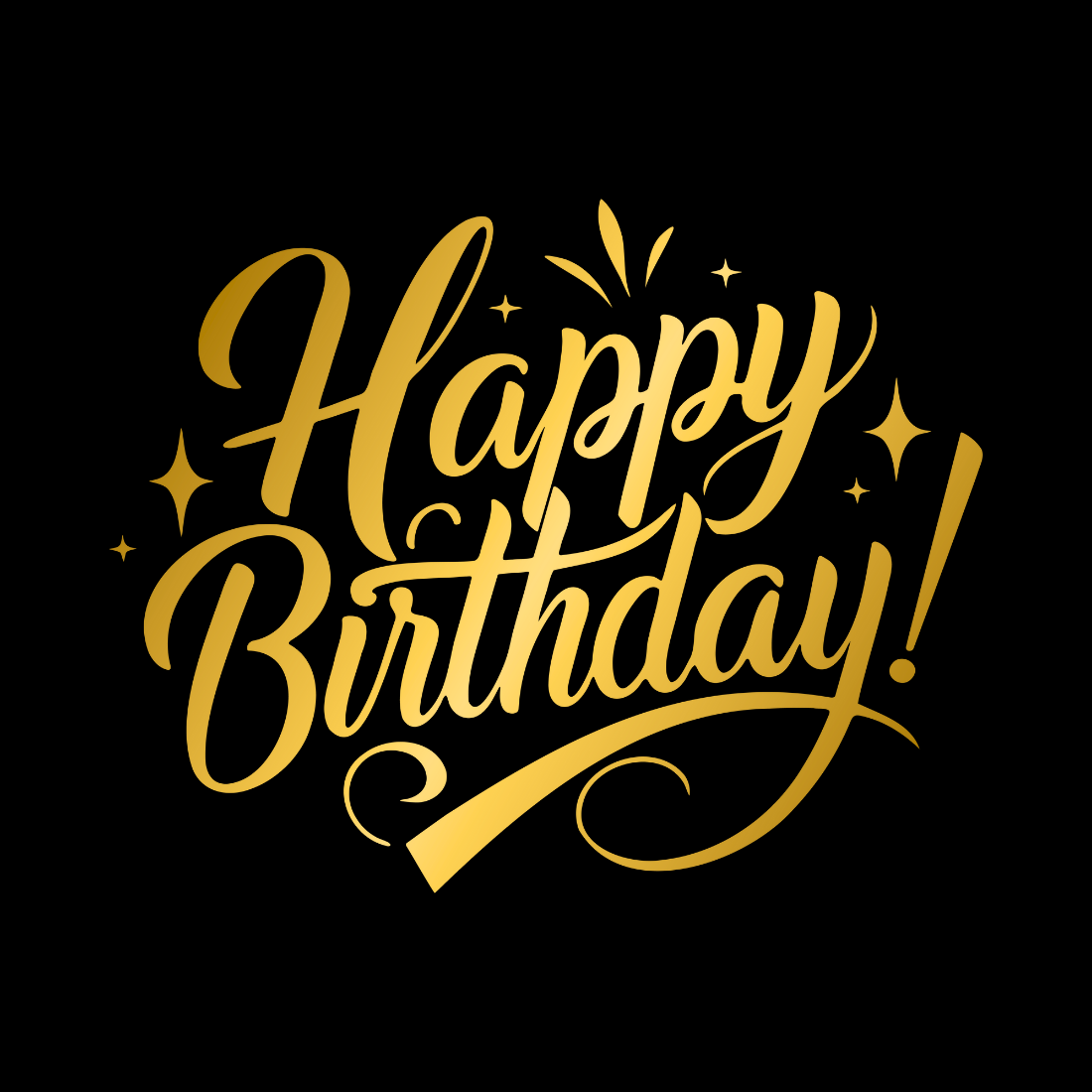 Elegant Happy Birthday Typography cover image.