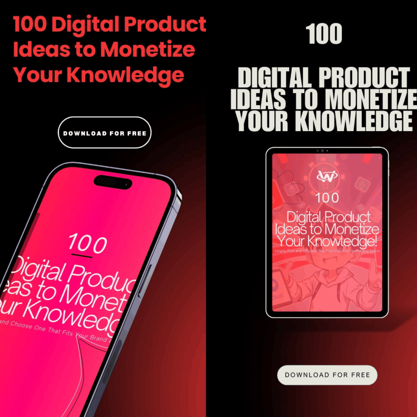 30 million digital products / 100 digital product ideas free cover image.