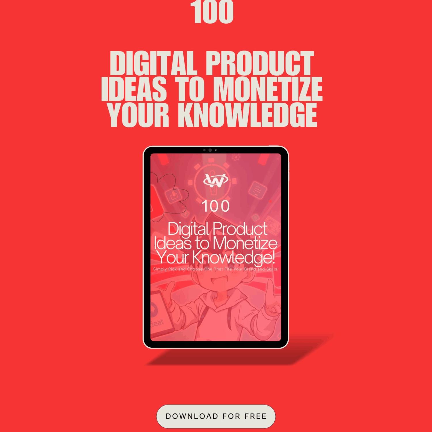 30 million digital products / 100 digital product ideas free cover image.