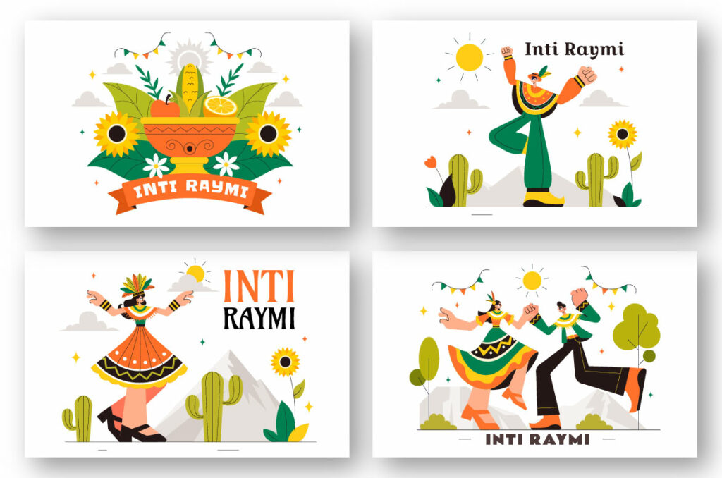 8 Inti Raymi Vector Illustration - MasterBundles