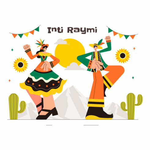 8 Inti Raymi Vector Illustration cover image.