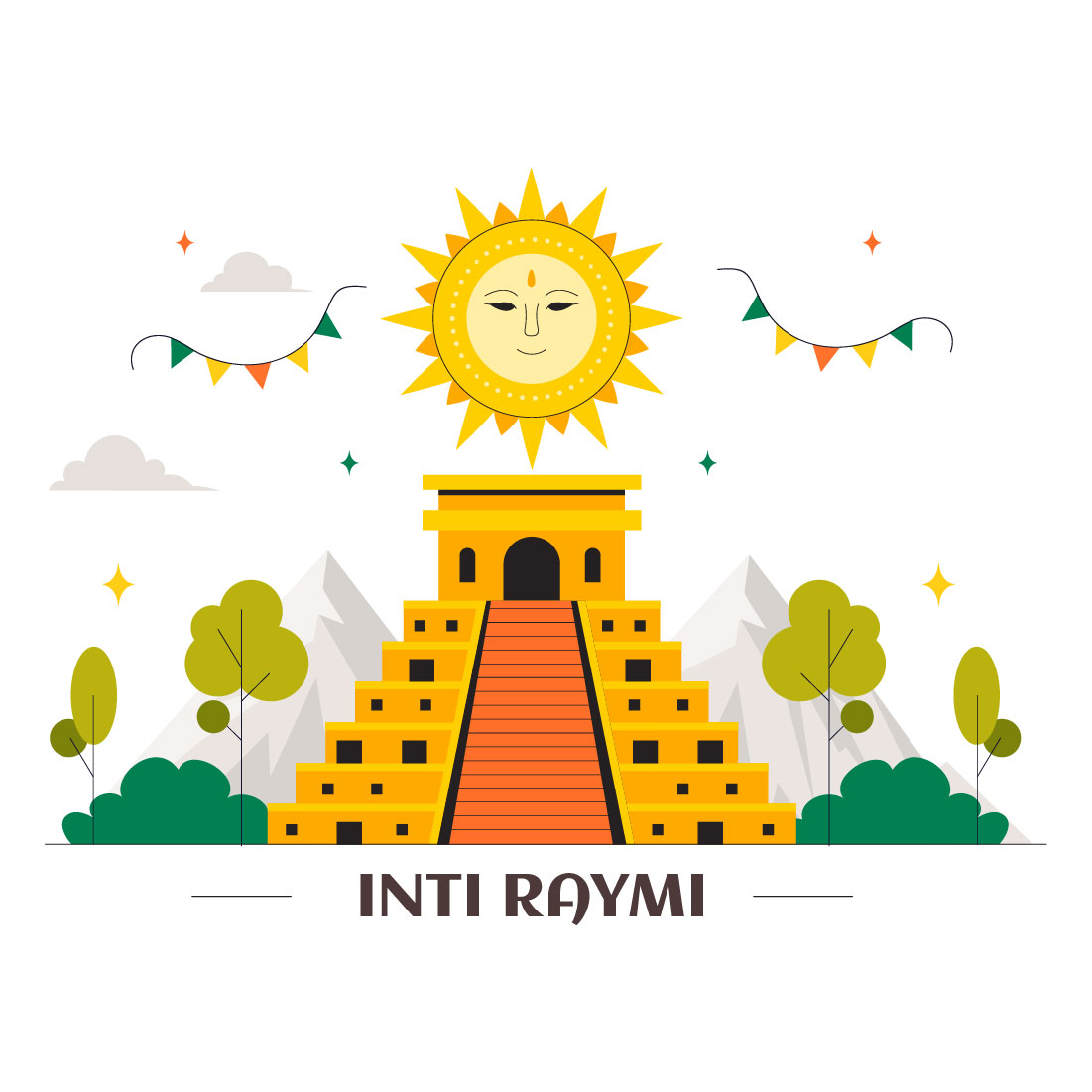 8 Inti Raymi Vector Illustration preview image.