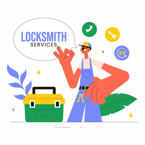 9 Locksmith Service Illustration cover image.