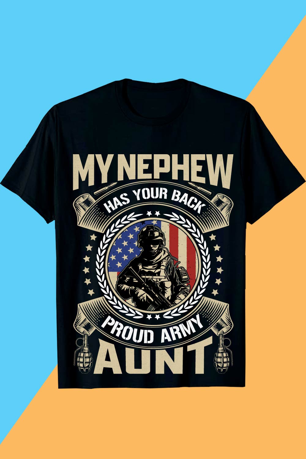 Proud Army Aunt – My Nephew Has Your Back T shirt Memorial day t shirt design pinterest preview image.