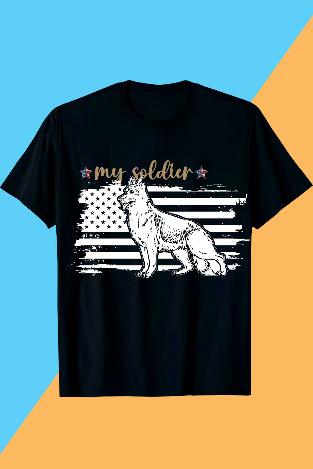 Military Service Dog – My Soldier Tribute Memorial day t shirt design pinterest preview image.