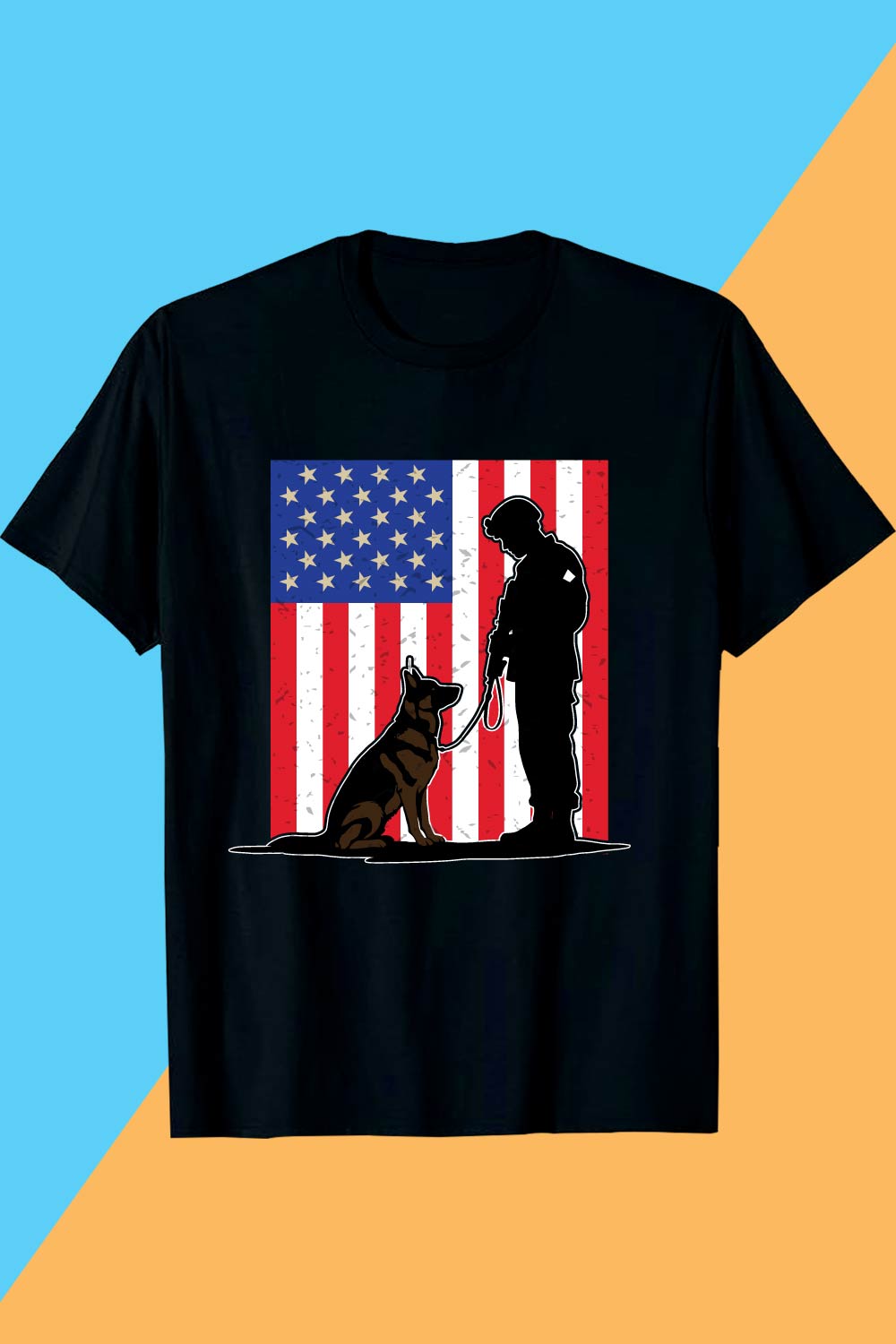 Military K9 Soldier Tribute T shirt Best Memorial Day Design pinterest preview image.