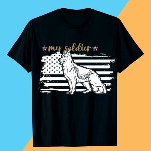 Military Service Dog – My Soldier Tribute Memorial day t shirt design cover image.