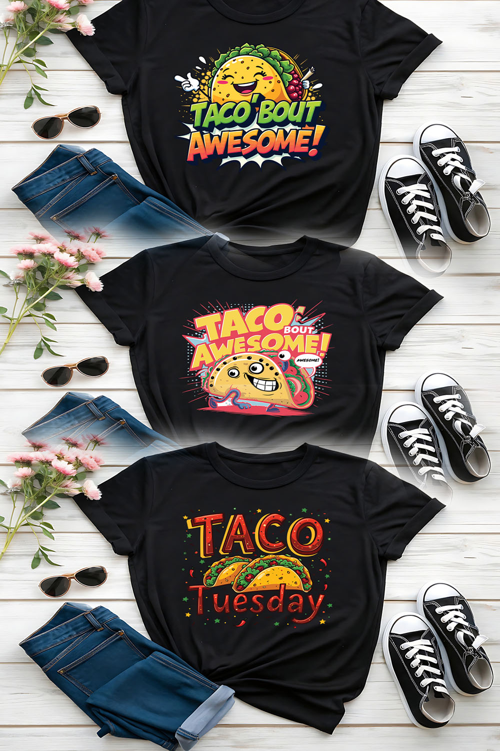 10 Taco Graphic Design Bundle For Taco Lovers pinterest preview image.