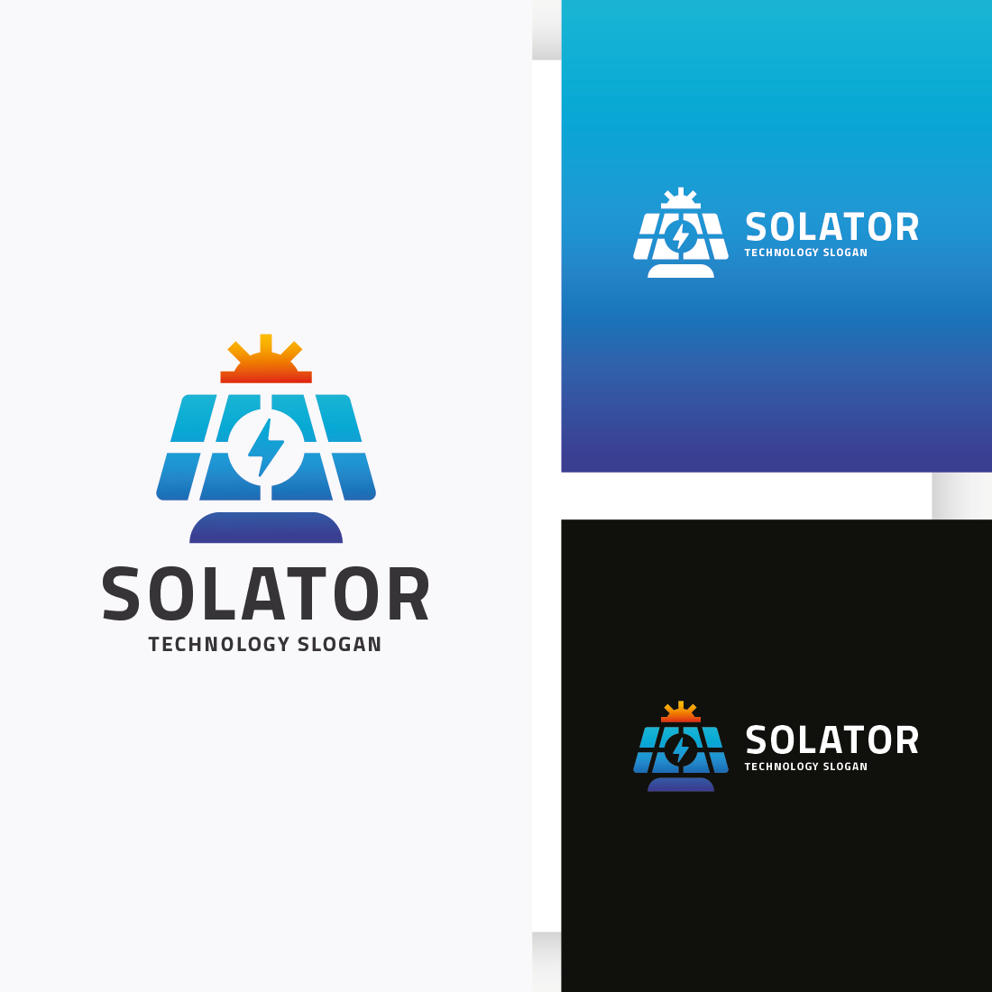 Solar Panel Energy Logo preview image.