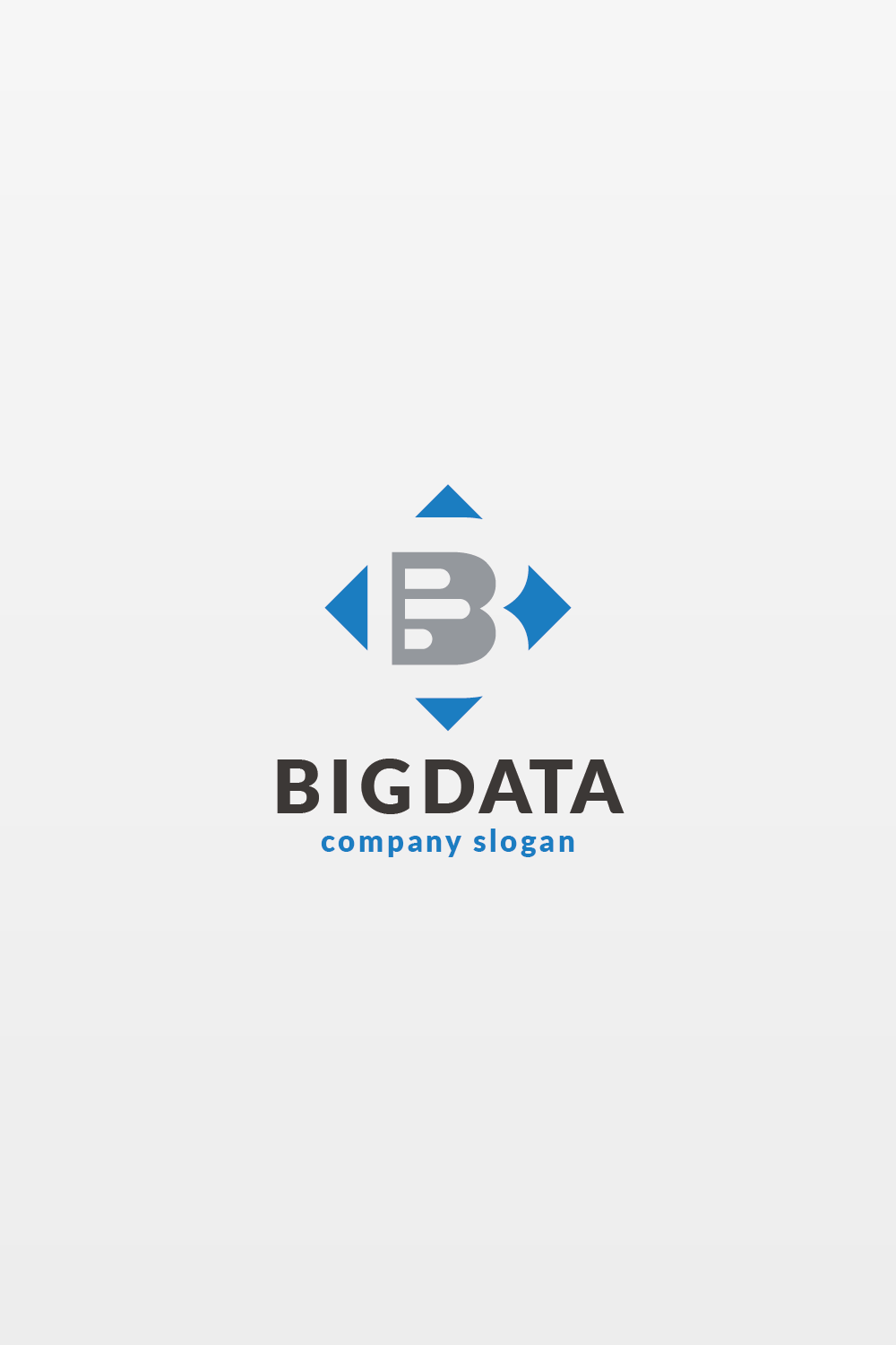 Big Data Letter B Logo pinterest preview image.