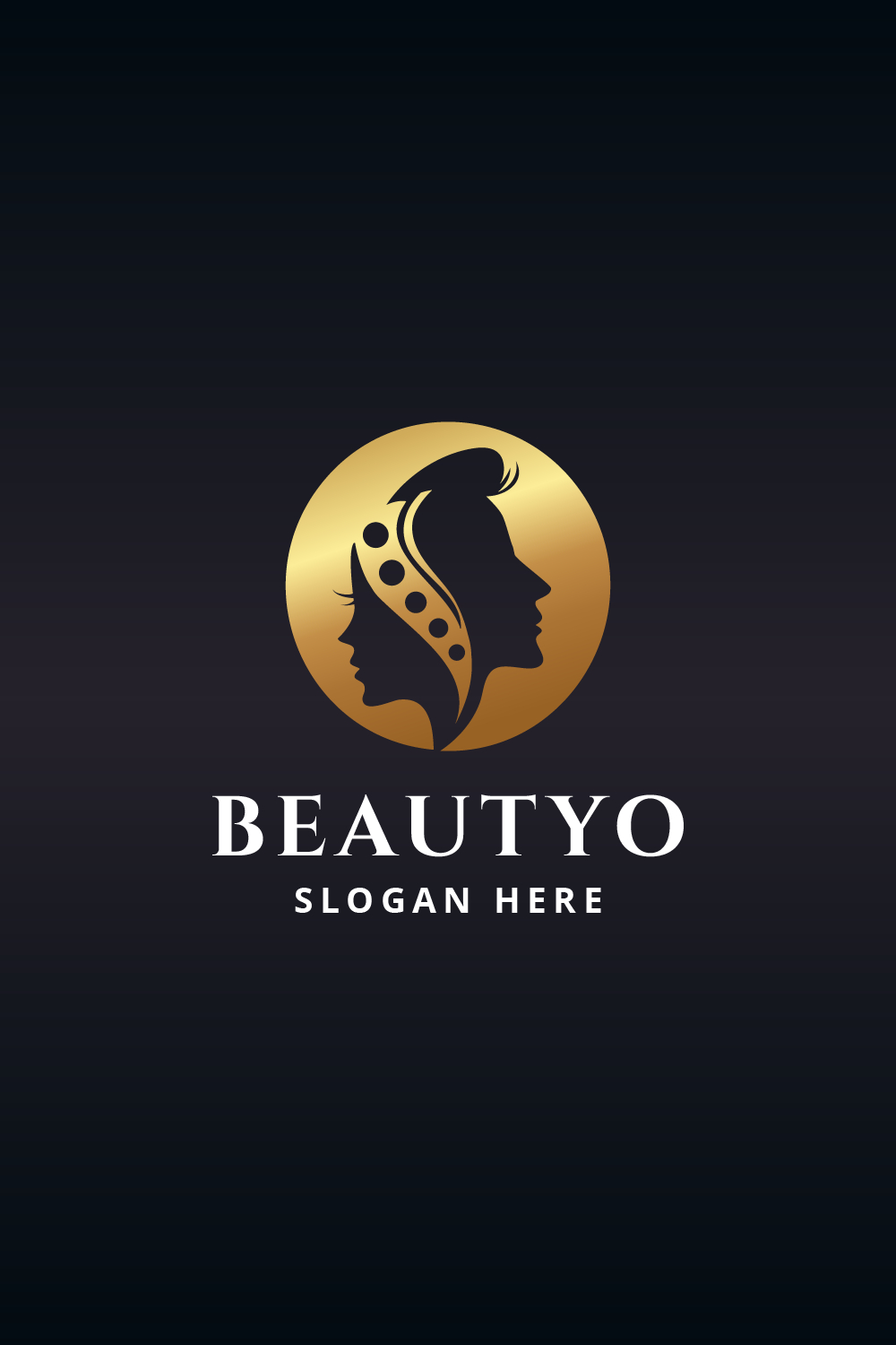 Beauty Women and Man Logo pinterest preview image.