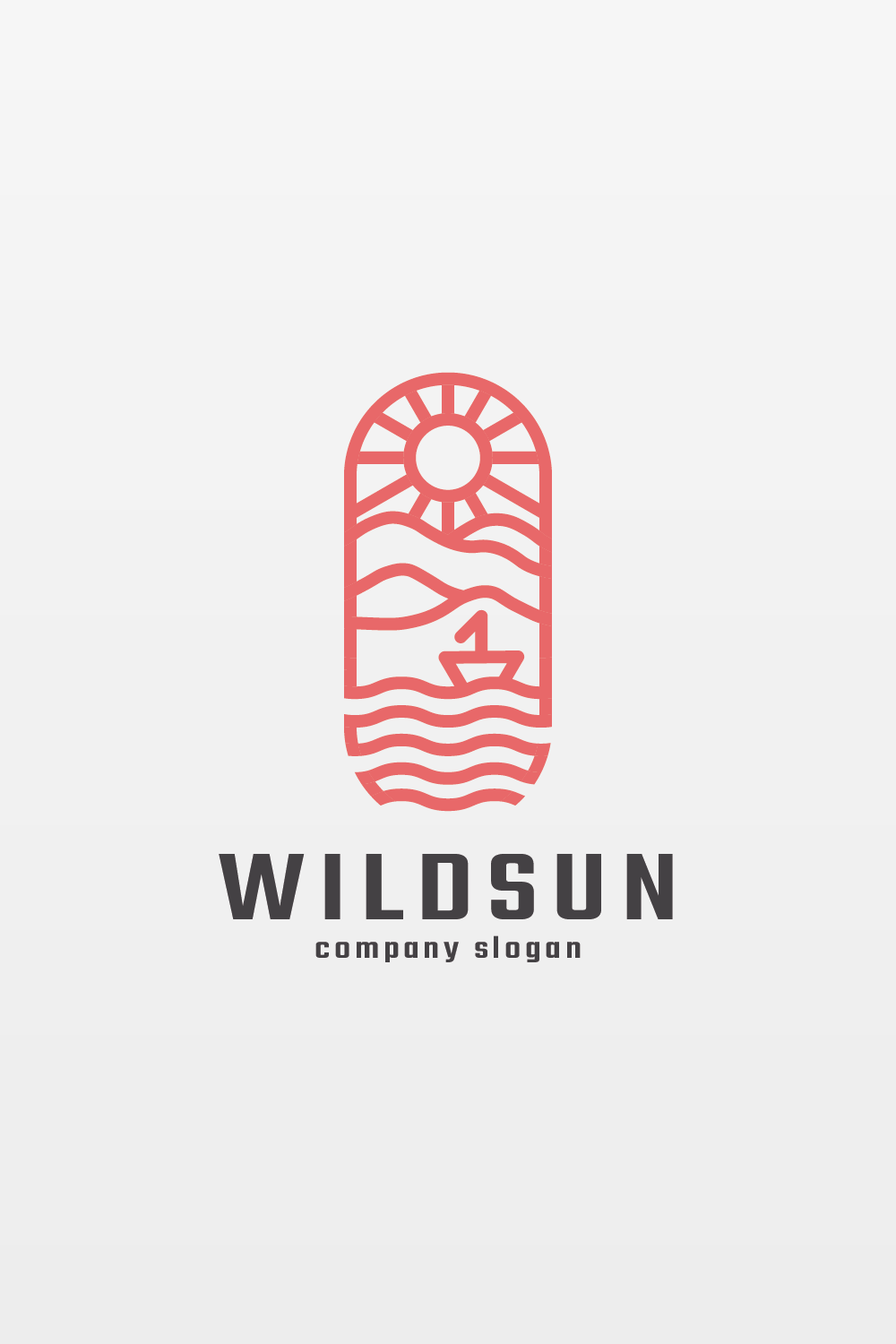 Wild Sun Travel Logo pinterest preview image.