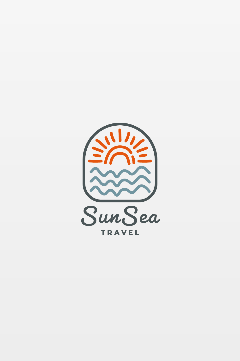 Travel Sun Sea Logo pinterest preview image.