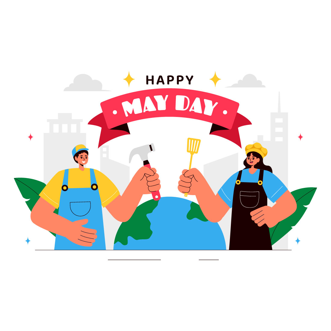 9 Happy May Day Illustration cover image.