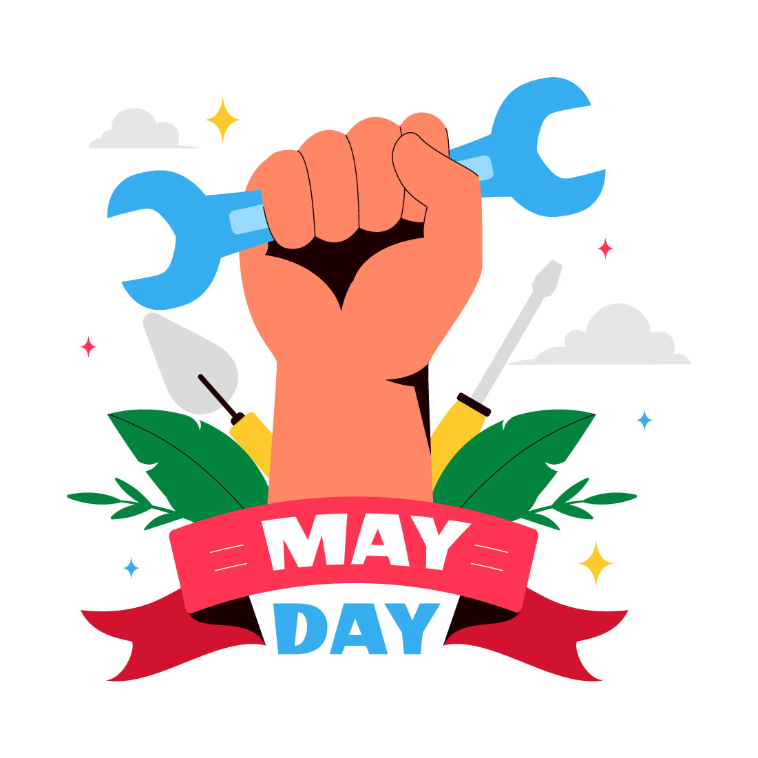 9 Happy May Day Illustration preview image.