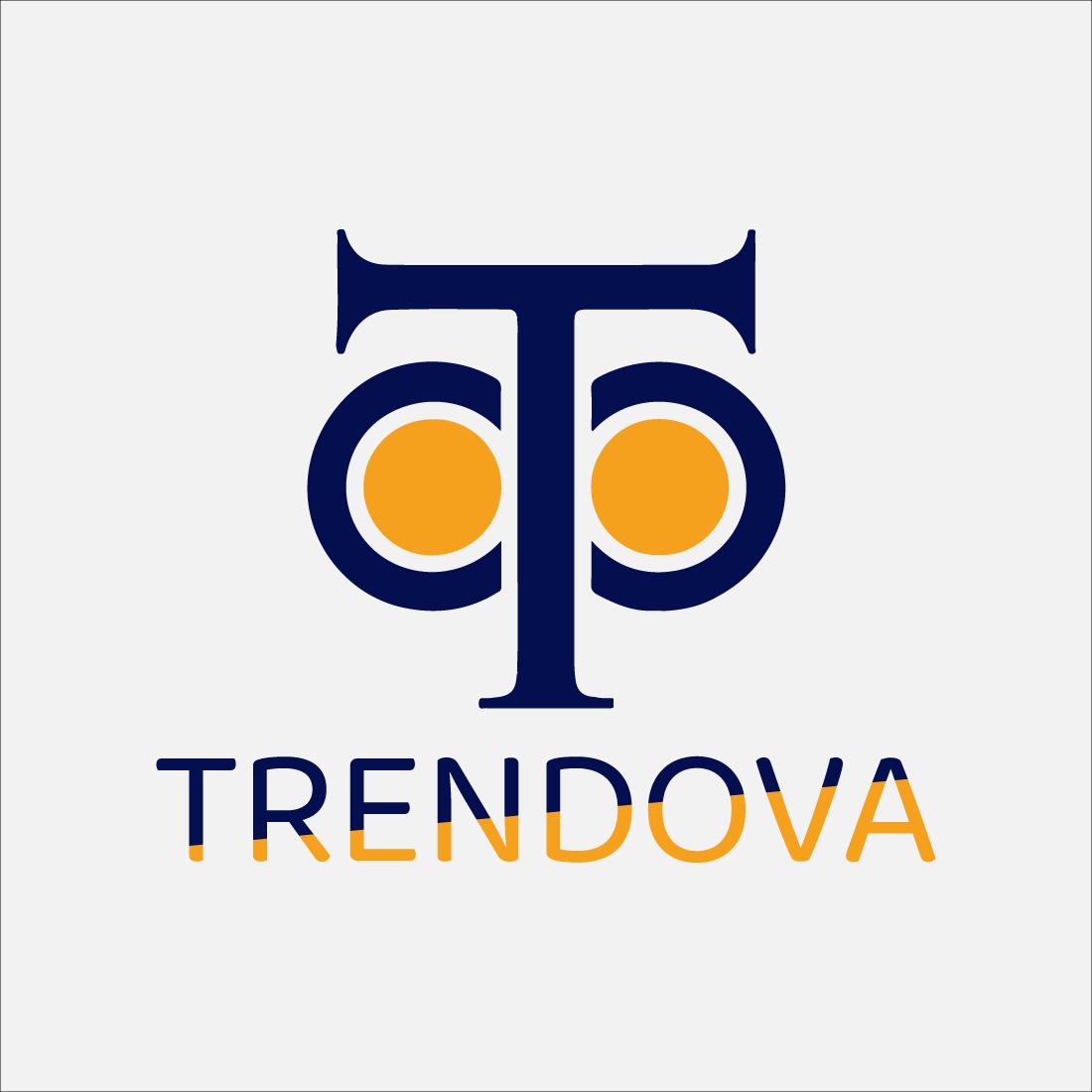 TRENDOVA – Modern Fashion Brand Logo preview image.