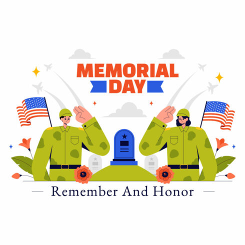 9 Patriotic Memorial Day Illustration cover image.